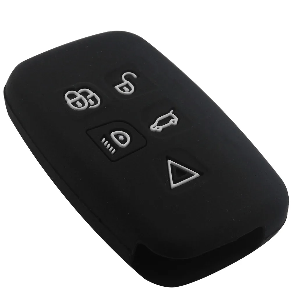 

5 Buttons Silicone Car Key Cover Case For LAND For ROVER LR4 For Range Rover Sport Evoque Remote Car Key FOB Cover Shell