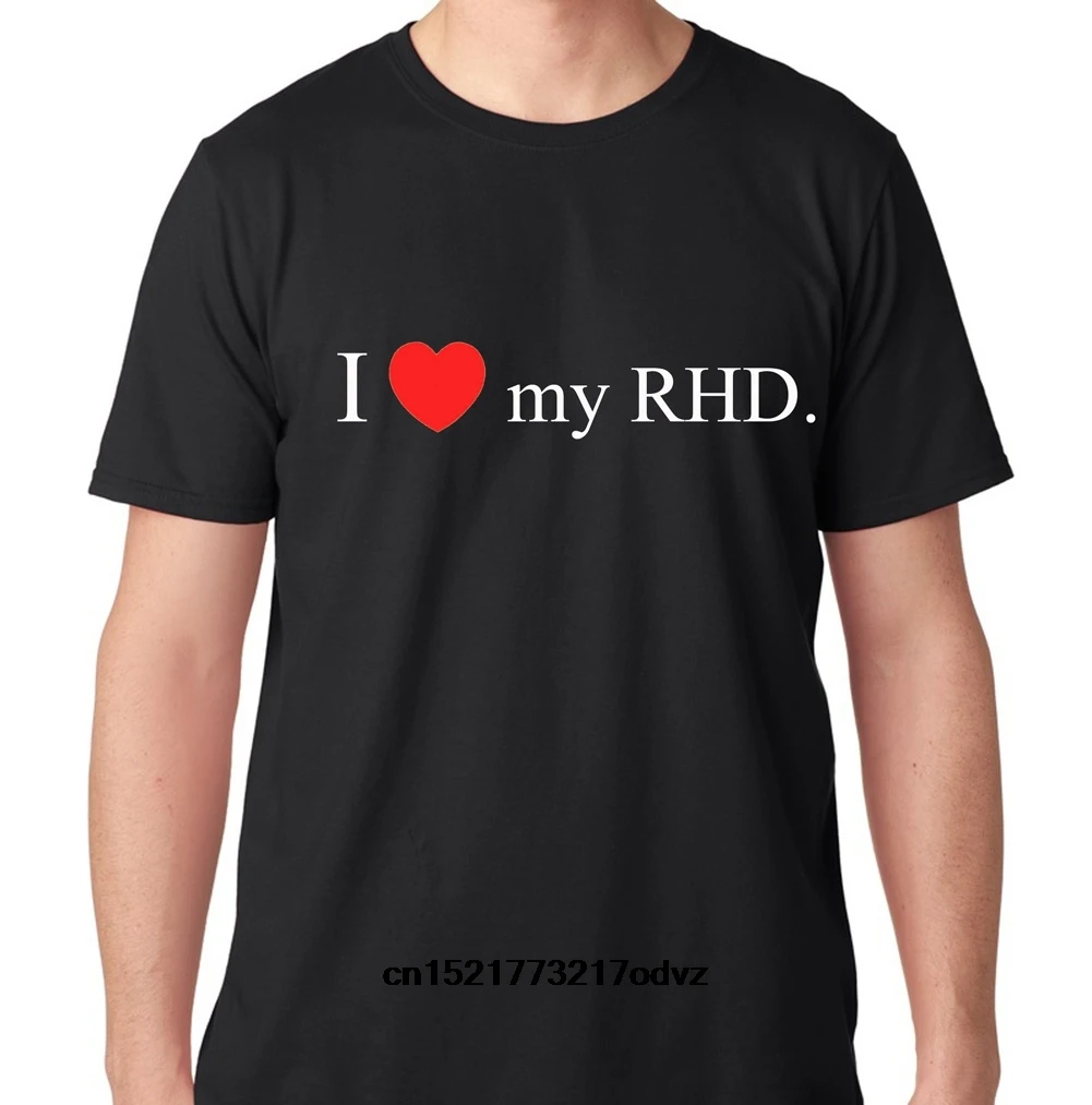 Мужская футболка FTD Apparel I Love My RHD с правым приводом двигателя автомобиля JDM-Черная