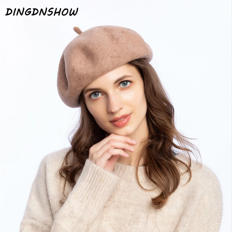 

[DINGDNSHOW] 2019 Fashion Berets Hat Cotton Winter Cap Lady Vintage Visors Hat Women