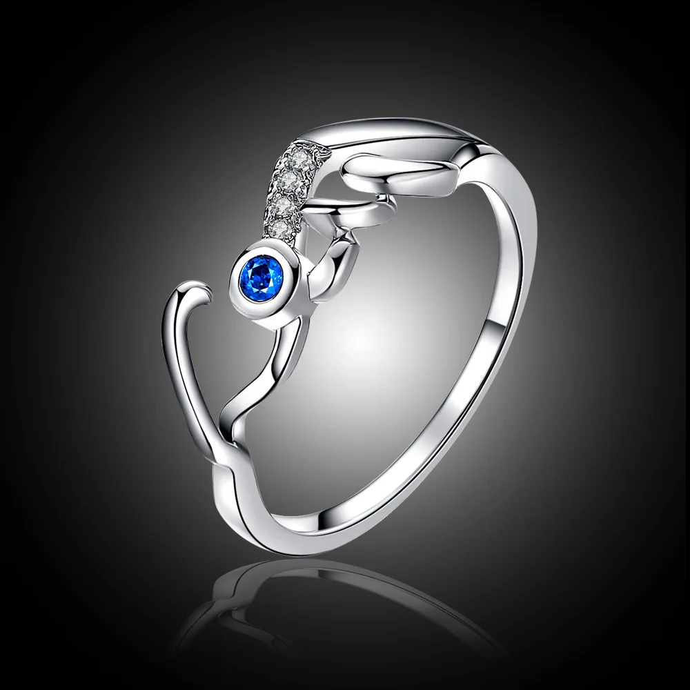 Rhod Цвет Роскошные любовь сердце мама дизайн Bijoux Мода Обручальное кольцо CZ