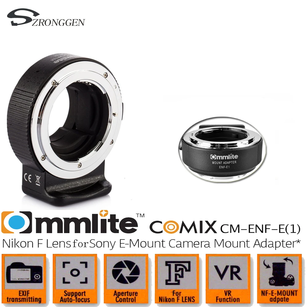 Commlite Cm Enf E1 Pro Auto Focus Lens Mount Adapter For Nikon F Lens Only For Sony E Mount r2 ii A6300 A6500 r Mark Ii Lens Adapter Aliexpress Commlite Cm Enf E1 Pro Auto Focus Lens Mount Adapter For Nikon F Lens Only For Sony E Mount r2 ii A6300 A6500 r Mark Ii Lens Adapter Aliexpress