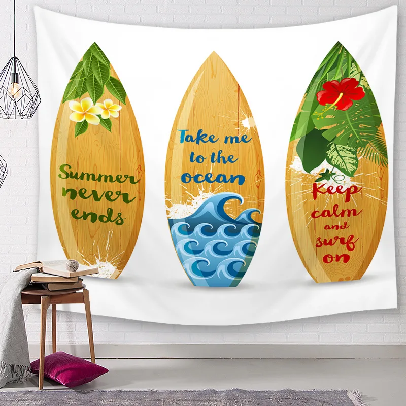 Lychee Sailboard серия напечатанный настенный гобелен полиэфирное одеяло художественный Настенный Ковер домашний декоративный гобелен - Цвет: 1