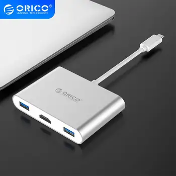 

ORICO Type-C HUB USB C to Multi USB3.0 HDMI/VGA/RJ45/SD TF Card Reader Splitter PD Charger Adapter Docking For Laptop Macbook