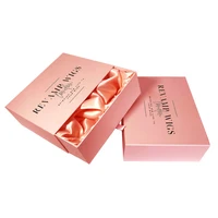 Hot Luxury Custom Design Cup Clothes Jewelry Hair Wig Drawer Cardboard Paper Gift Packaging Box with Silk satin lining insert 1