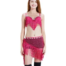 Платье с кисточками и блестками в европейском и американском стиле, индийский сценический костюм для танца живота