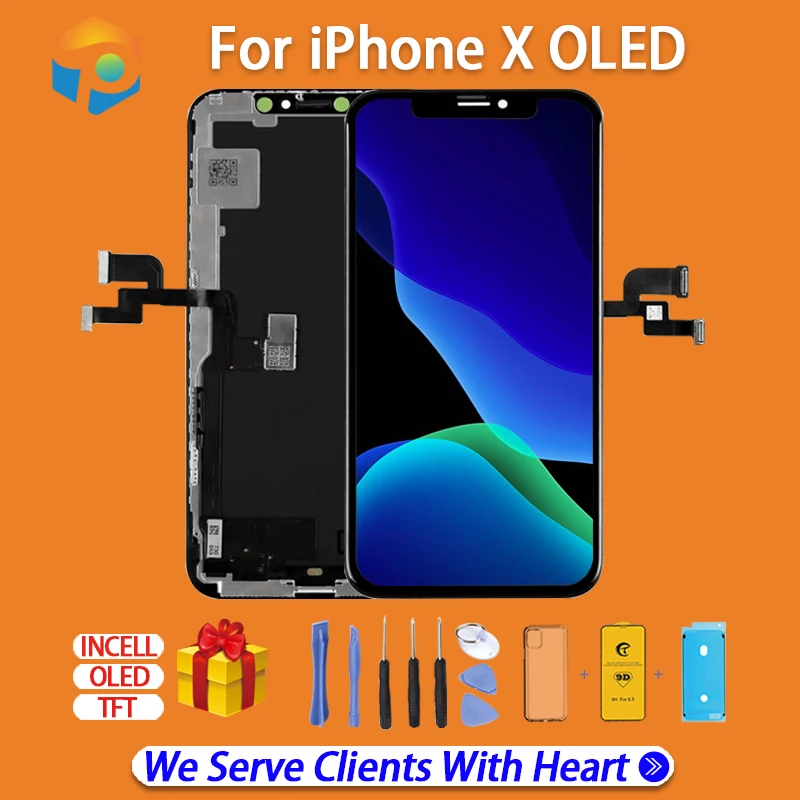 YWEWBJH High Quality OLED For i Phone X XS XR LCD Display For i Phone X Display Screen Replacement with True Tone Free Shipping