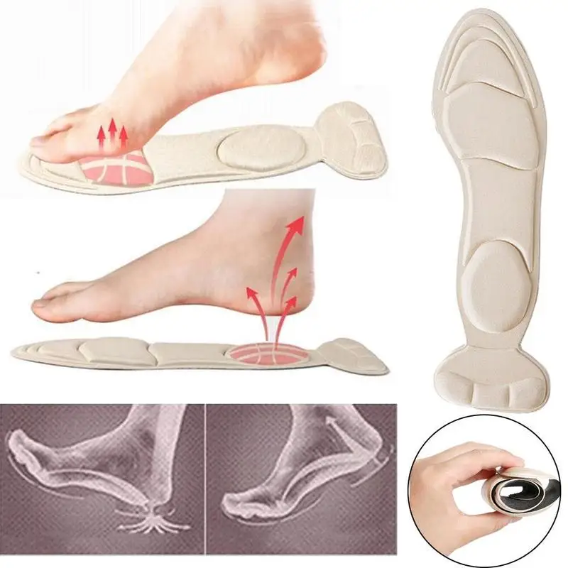 1 пара, стельки, вставки, пятка, задняя, дышащая, противоскользящая, для обуви на высоком каблуке, ортопедическая стелька с эффектом памяти, супинатор