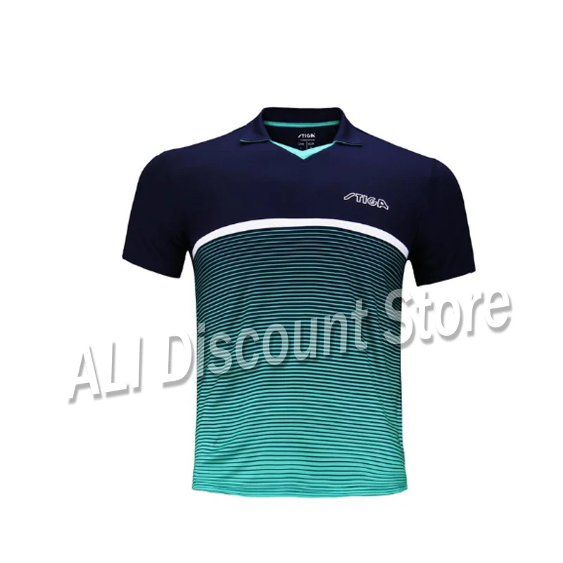 Stiga одежда для настольного тенниса, спортивная одежда, быстросохнущая Мужская футболка с коротким рукавом для пинг-понга, Спортивная майка для бадминтона - Цвет: CA-43551
