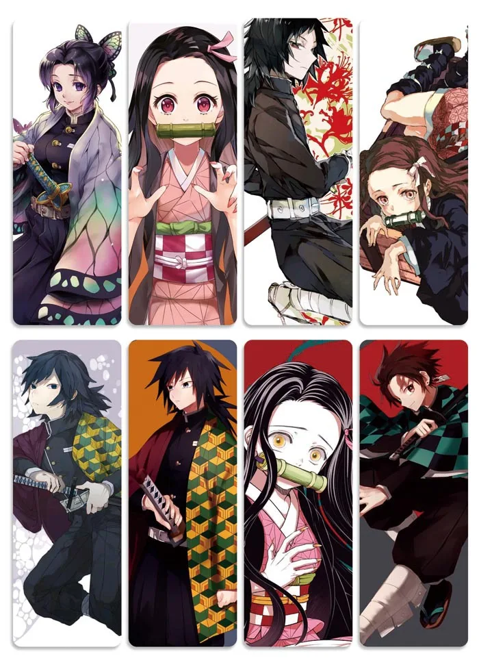 10 компл./лот аниме демон убийца Kimetsu без Yaiba закладки для книг камадо Tanjirou книжная