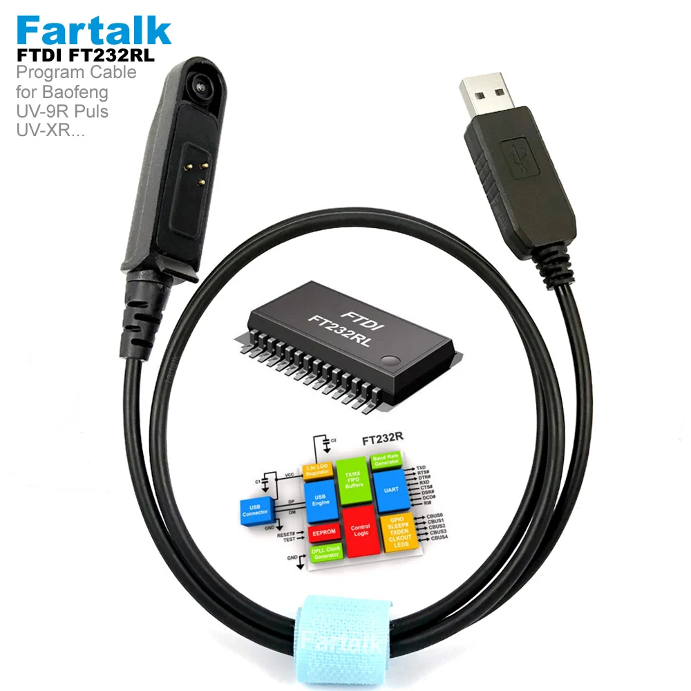 Leyeet Programming Cable for USB FTDI UV-9R//A58//UV-9RPLUS//UV-XS//UV-XS MAX