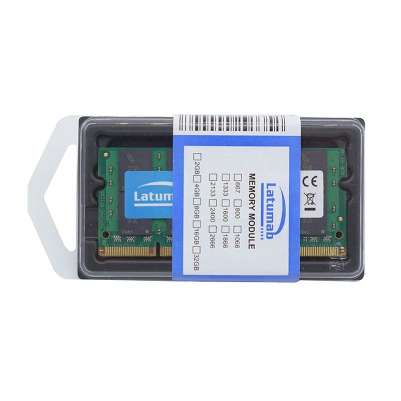 Latumab DDR2 RAM 4GB 8GB 16GB 667mhz SODIMM память PC2 5300 ноутбука 200 Pins 1 8 V модуль памяти