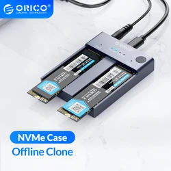 ORICO – boîtier SSD NVME M.2 Dual Bay, 10Gbps, USB C 3.1, Clone hors ligne, pour clé M et M/B, lecteur de disque dur 