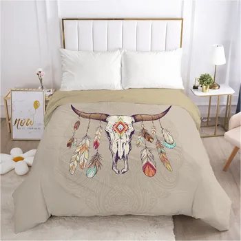 

3D Bohemian Comforter Case Feather Duvet Cover Quilt Cover Bed Linen Bedding Sets Quilt Covers King Twin Full Size Bedding Sets
