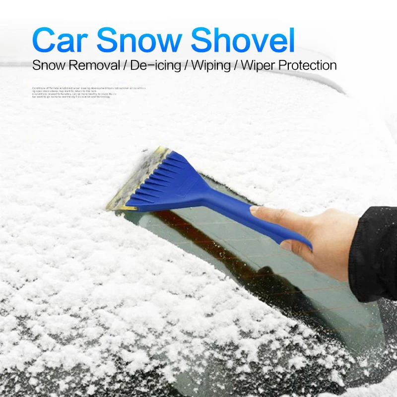 Scraping from Windscreens Windshields and Side Windows Fit Any Size Vehicles Heavy Duty Frost and Snow Removal for Pick Up Trucks Winload 2 Pack Car Ice Scraper Scratch-Free Shovel Tool Wiper 