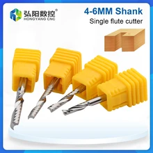 

4mm 6mm Single-Edged Spiral Milling Cutter Carbide End Mill CNC Router Bit , Used For PCB Woodworking PVC MDF Drill Bit Tool