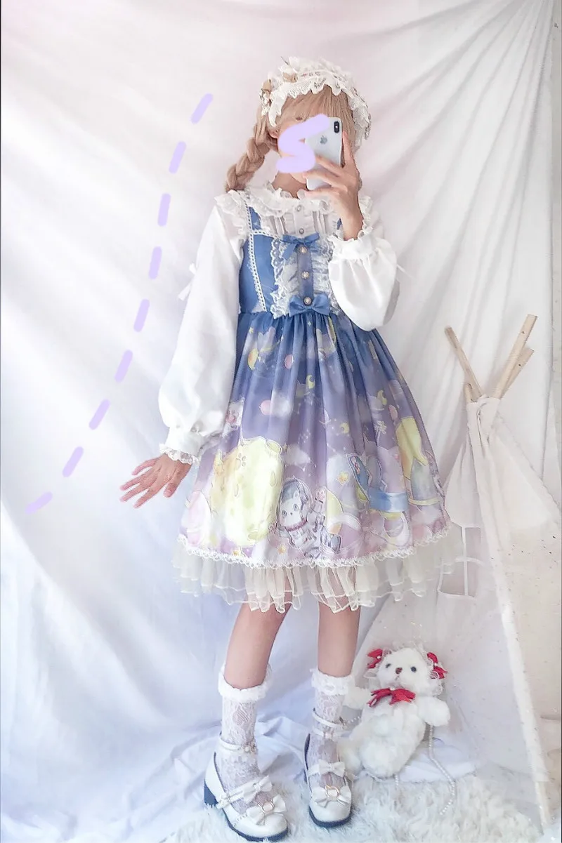Cosplay&ware Lolita Dress Sweet Cute Japanese Kawaii Girls Princess Maid Vintage Gothic Printed Patterns Lace Pink Summer Skirt -Zentai shop online H0acae4126feb4c2084e86917efb34f016.jpg