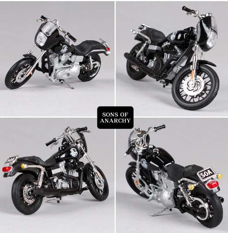Maisto 1:18 Harley Davidson SONS OF anarchia мотоцикл металлическая модель игрушки для детей подарок на день рождения Коллекция игрушек