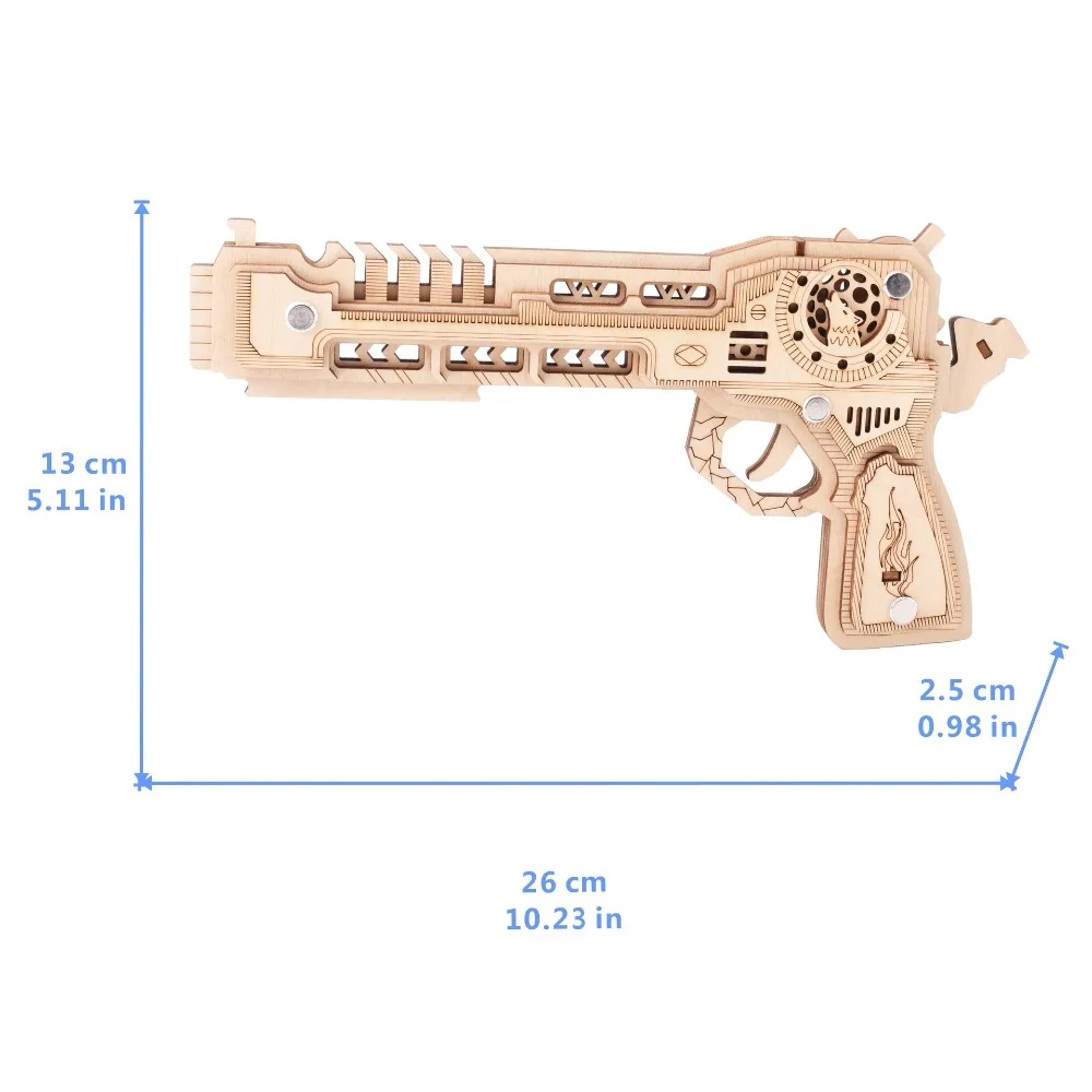 Corte a Laser Quebra-cabeça de Madeira Arma para o Menino Faça Você Mesmo Woodcraft Conjunto Kit Caça Lobo Águia Trem Dragão Borracha Banda Presente Natal 3d 5 Corte a laser diy 3d quebra-cabeça de