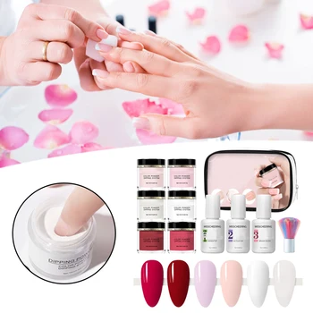 

Desiccant Salon Portable Chrome Pigment Dipping Powder Set Polish Home Shining Manicure Tool Glitter Natural DIY Nail Art