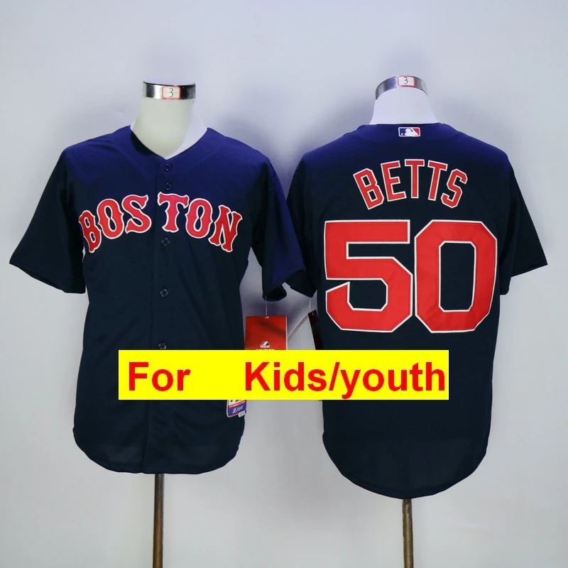 Youth Boston Mookie Betts Xander Bogaerts J.D. Martinez Andrew Benintendi Chris Sale Jackie Bradley Flex& Cool Base Jersey - Цвет: Бежевый