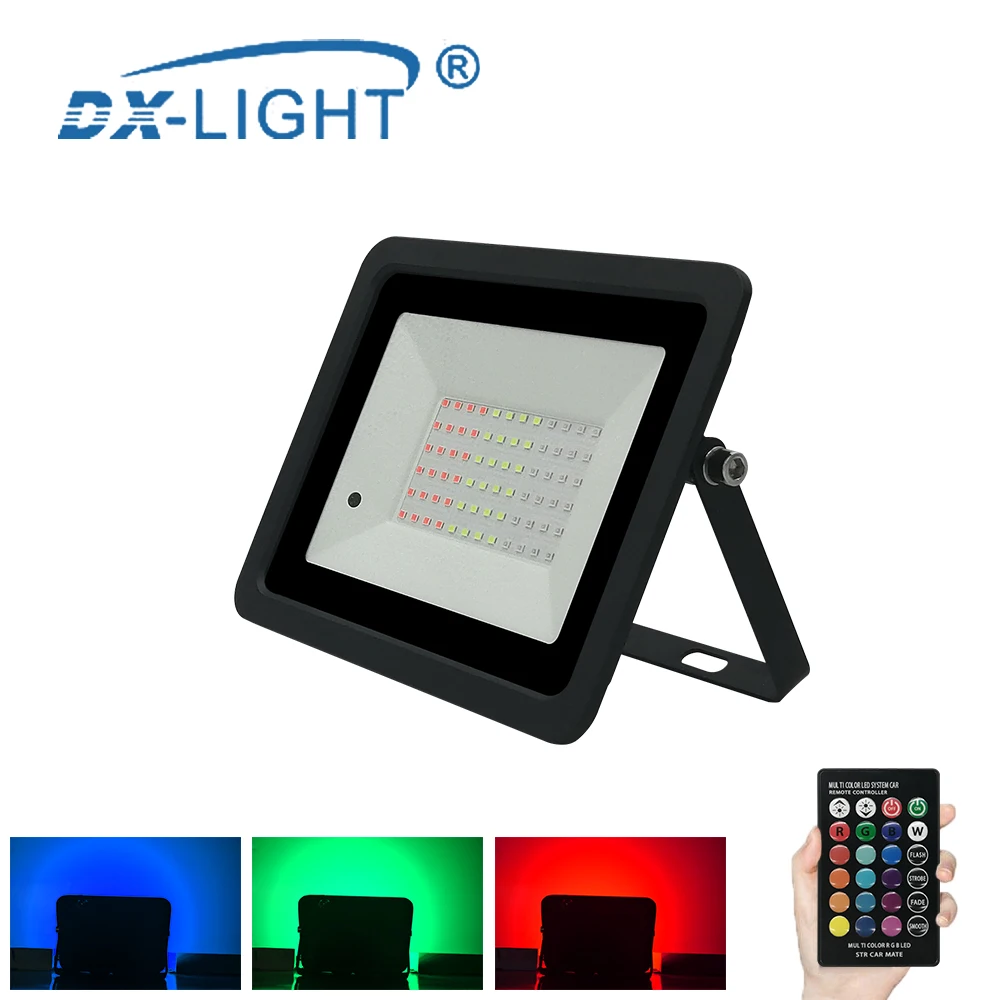 Светодиодный точечный светильник на открытом воздухе RGB прожектор светильник 20W 30W 50W 100W Отражатель лампы проектора 110 V/220 V RGB прожектор светильник Сменные светильник Инж