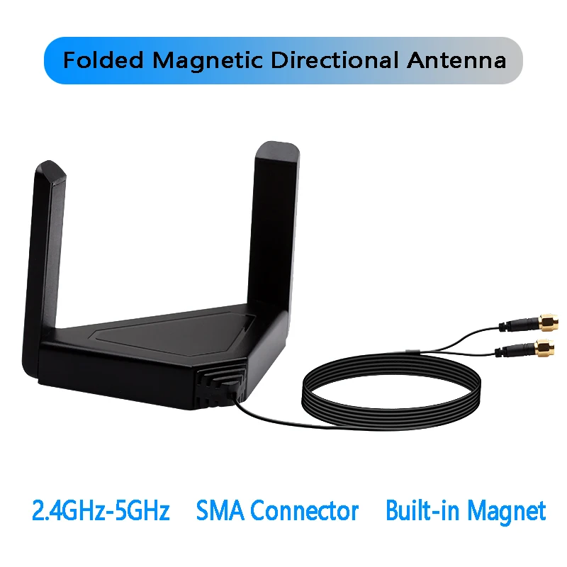 6DBi 120CM RP-SMA Wifi antenna external magnet antenna dual band 2.4GHz 5GHz for M.2 WiFi card for desktop PCIe WiFi Bluetooth card router