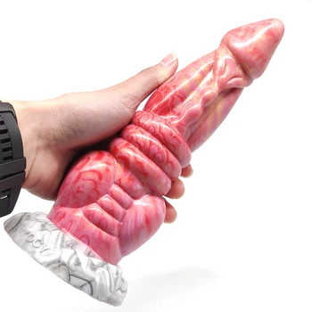 YOCY Huge Anal Toy For Male Red Dragon Fantasy Dildo With Suction Cup Big Knot Butt Plug Women Anus Masturbate Sexohop Products 4