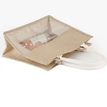 1 шт., портативная джутовая многоразовая большая сумка для покупок, сумка для хранения продуктов, сумка-Органайзер, новинка