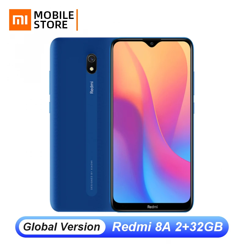 Global Version Xiaomi Redmi 8A 8 A 2GB RAM 32GB ROM Phone Snapdragon 439 Octa Core 6.22” HD+ Screen 5000mAh Big Battery MIUI 10