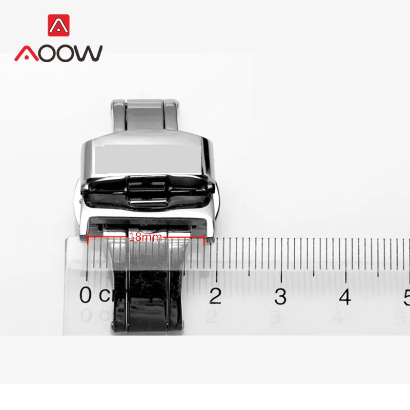 Пряжка с бабочкой 10, 12, 14, 16, 18, 20 мм, 22 мм, 24 мм, 316L, нержавеющая сталь, Двойная застежка, аксессуары для наручных часов