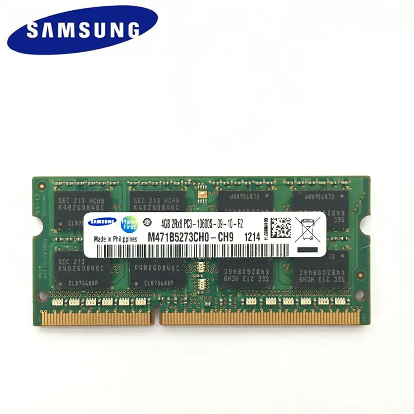 SAMSUNG 4GB 2Rx8 PC3 10600S DDR3 4G 1333Mhz ноутбук память модуль SODIMM ram SEC чипсет