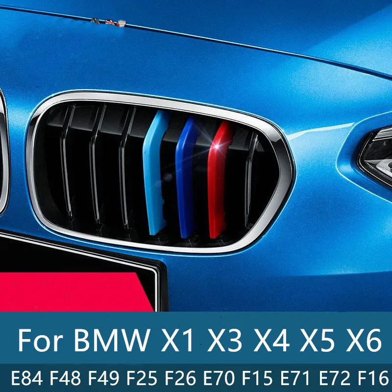 Полоски для передней решетки радиатора 3 шт. BMW X5 E70 F15 X1 E84 F48 X3 F25 X4 F26 X6 E71 F16 |