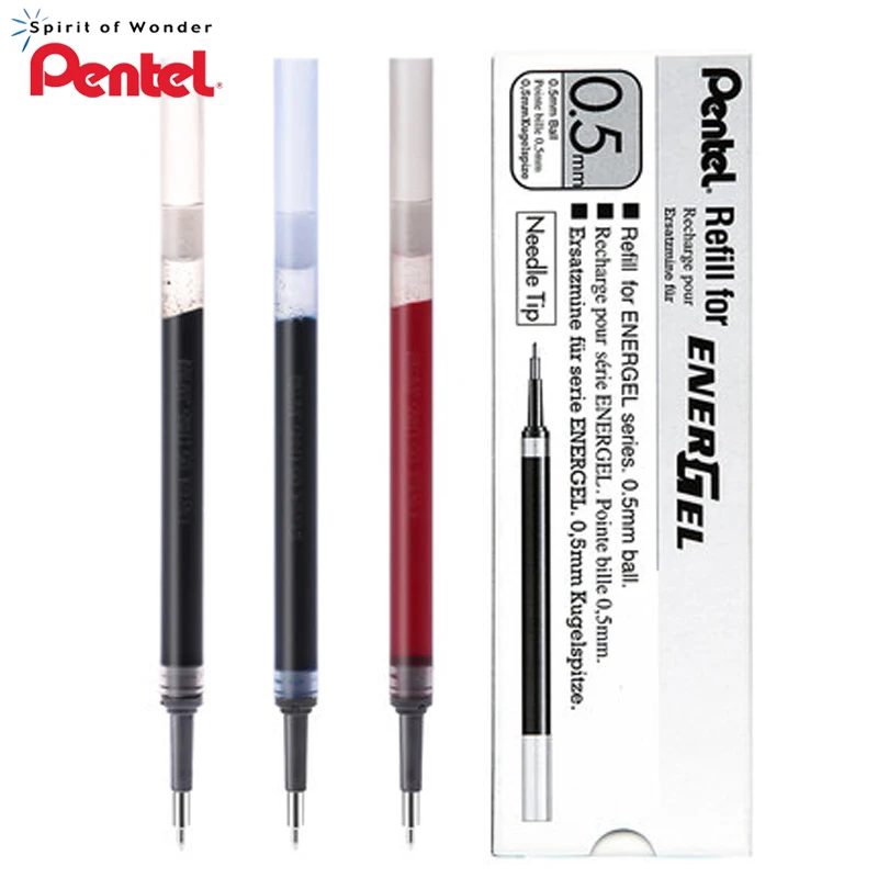 0.5 mm Fine Needle Tip 2 Pk Pentel LRN5-B EnerGel Refills Red 