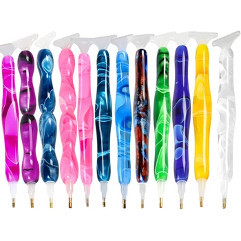 

New 100% handmade Resin Point Drill Pen For Square/Round Diamond Painting Tool Top Pen Diamond Embroidery Accessories Tool