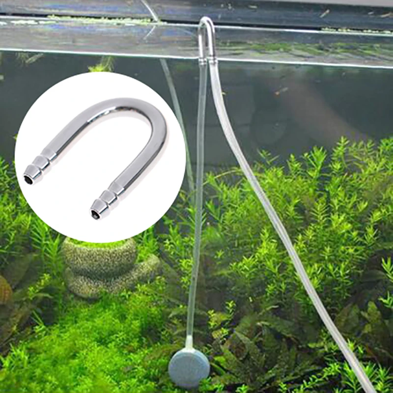 Aquarium Air Pump 1 pc u shape connectors aerater oxygen pump co2 system accessories for aquarium fish tank air tube 4-5mm inside diameter