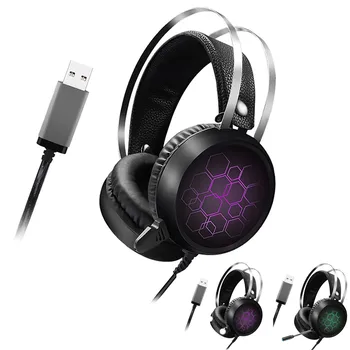 

3.5mm USB Stereo Wired Gaming Headphones Gaming Headset For N-Switch Headphones over ear RGB with mic Voice control for laptop