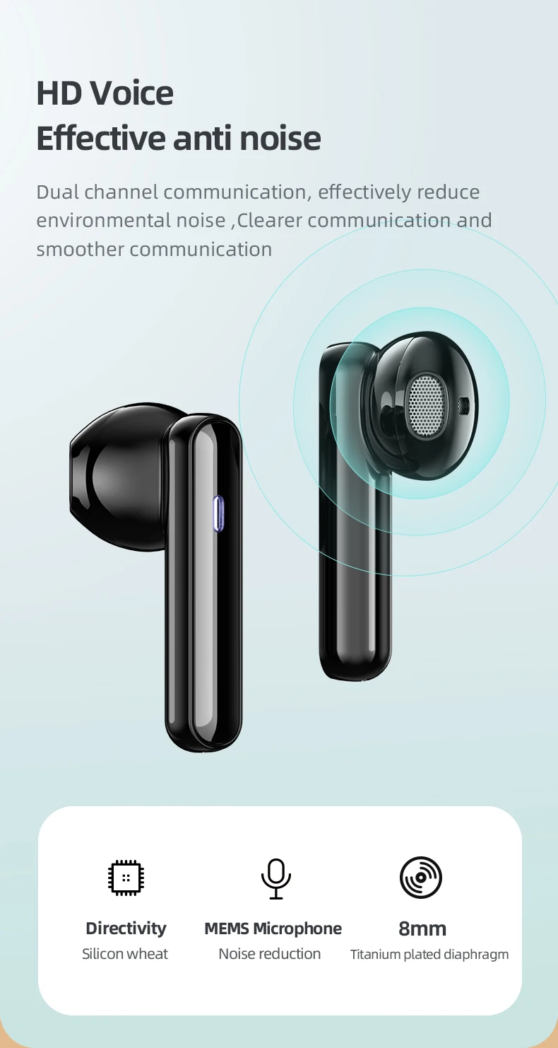 Xiaomi 2022 Bluetooth 5.0 Headsets Wireless Earphone LED Display With Mic Hifi Stereo Sport Earbuds Earphones Bass for Xiaomi