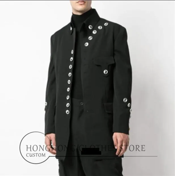 

Original design of men's spring and autumn slim multi-button suit m-6xl large size individual business casual coat