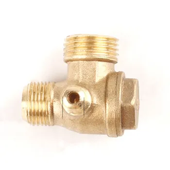 

1x Gold Brass Check Valve Air Pressure Compressor Inflator Corrosion Resistant