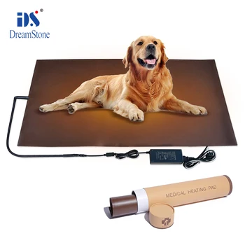 

Medical heated Pet Dog Bed waterproof non-slip dual chew resistant cord constant temperature for animal health care soft pet bed