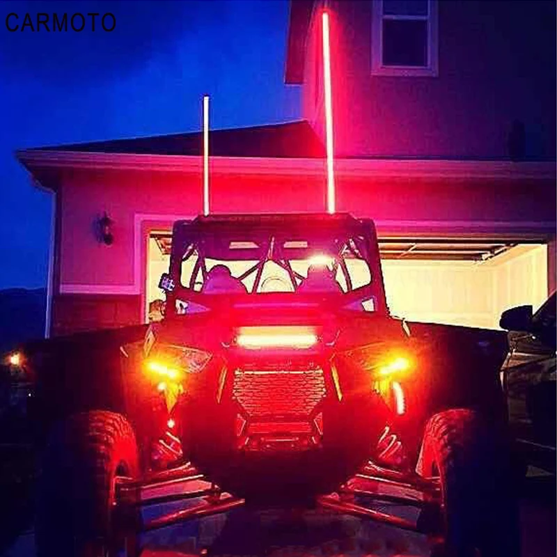 Светодиодный ограничительный светильник окружаПредупреждение свет задний фонарь светодиодное освещение Полюс безопасности антенна кнут огни для песка Багги UTV ATV грузовик для jeep