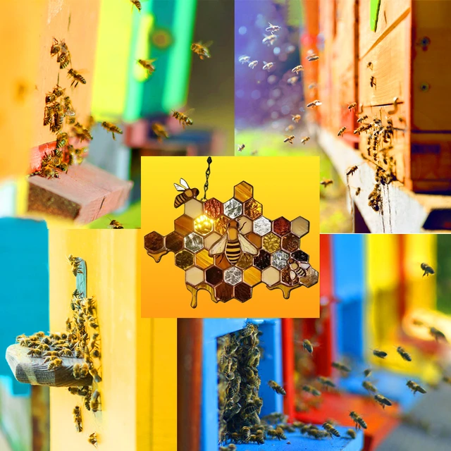 Bee Creative Honeycomb Decorations Crafts Be Combined Bee Wooden DIY  Multi-purpose Decoration Can Festival Desktop Ornament - AliExpress