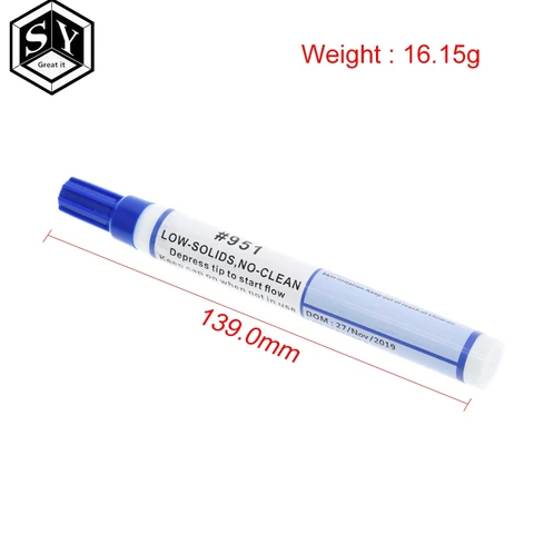 951 10 ml Soldering Rosin Flux Pen Low-Solid Non-clean For Kester Soldering Solar Panel DIY Power Panel For Arduino