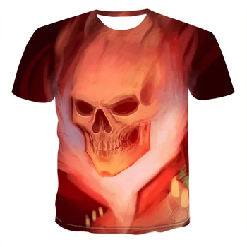

2020summer new Horror interesting skull men's T-shirt summer casual tops 3D printed fashion short-sleeve O-Neck shirt streetwear