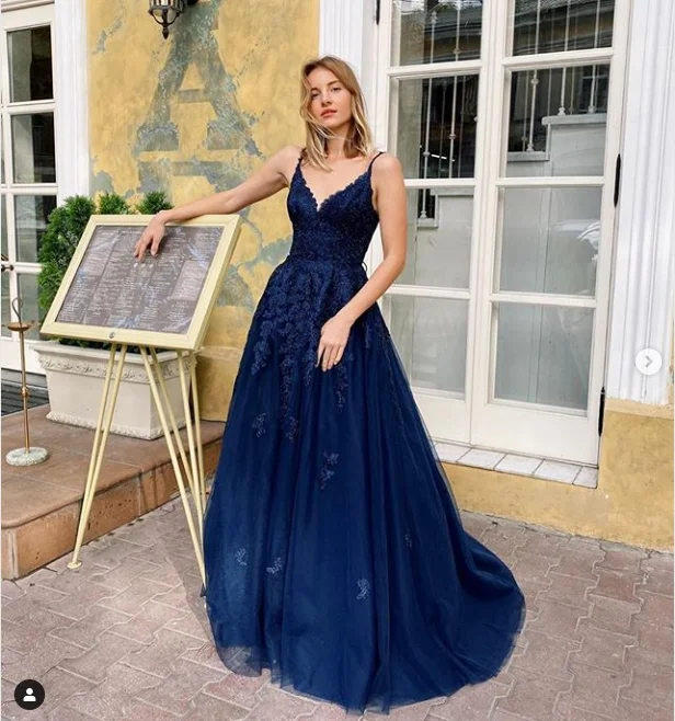 Vestidos De Gala платья для выпускного вечера Длинные Тюль Аппликации v-образным вырезом вечерние платья Vestido Formatura