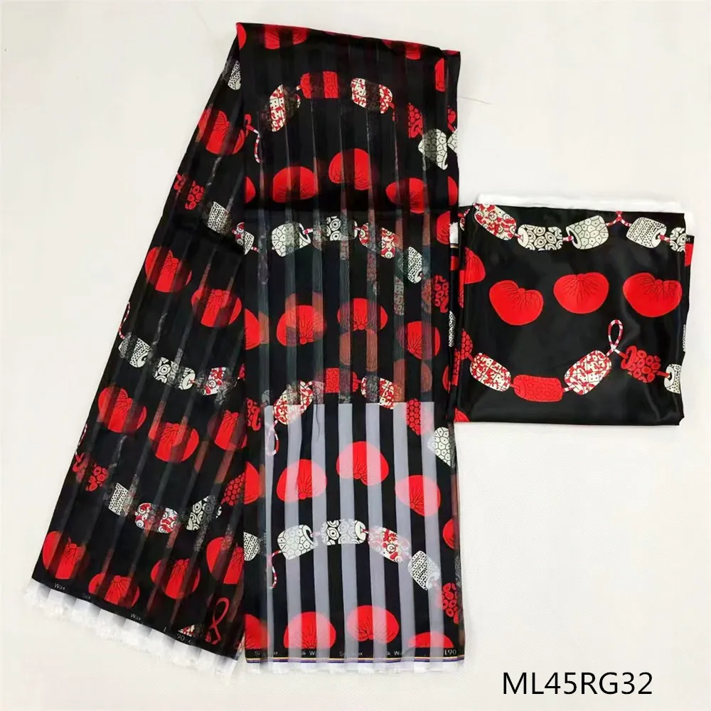 LIULANZHI атласная ткань органза лента 4 ярдов африканская швейная ткань 2 ярдов сатин принты стиль Африканский tissu ML45RG21-37