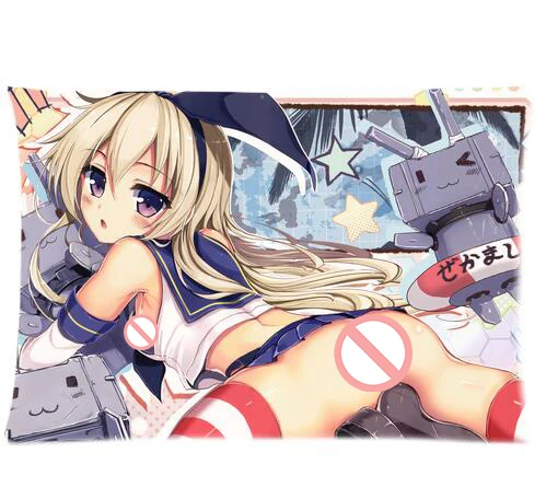 Коллекция аниме Kantai наволочка с изображением персонажей прямоугольная