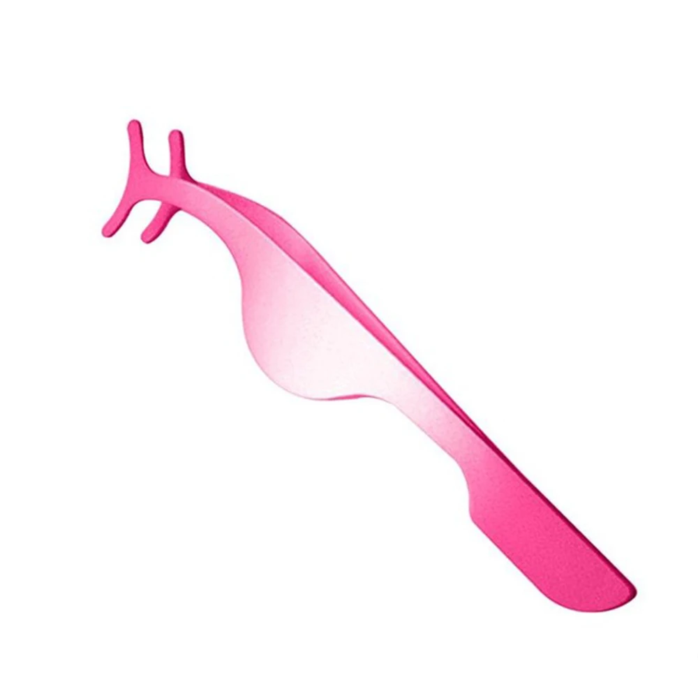 1 шт. пинцеты для накладных ресниц Поддельные ресницы Аппликатор для ресниц Щипцы для завивки и наращивания ресниц кусачки Вспомогательный зажим для макияжа щипцы инструменты - Цвет: pink