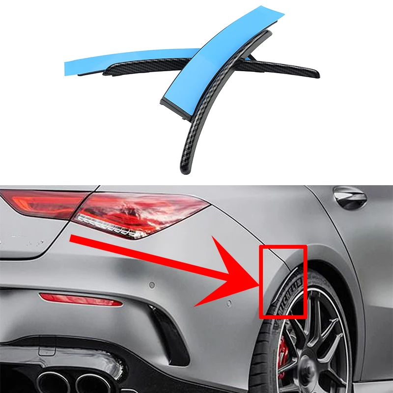 Carbon Fiber Rear Bumper Fender Flare Extension Wheel Eyebrow Lip For Mercedes W118 C118 CLA45 CLA180 CLA200 CLA250 AMG car bumper spoiler bumper lip bumper strip bumper lip decoration car rear bumper lip front bumper decoration front bumper cover bumper protector car rear bumper cover