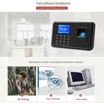 

Multi-Language Fingerprint Password Time Attendance Machine 2.4 Inch Lcd Sn Can Download Data with U Disk(UK Plug)